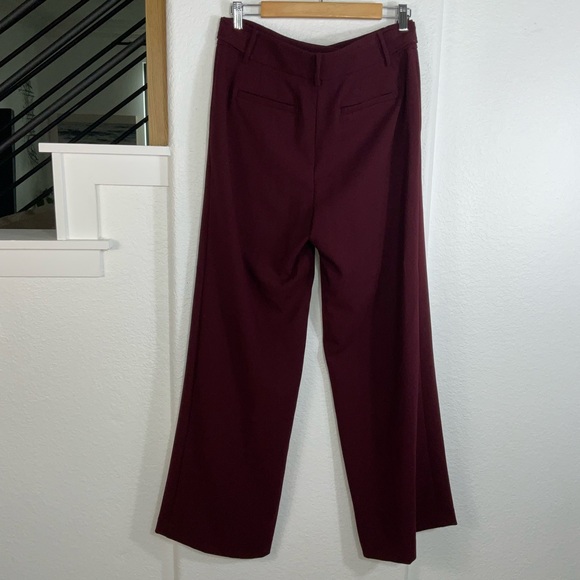 Talbots Rich Burgundy Greenwich Wide-Leg Pants - Picture 6 of 8
